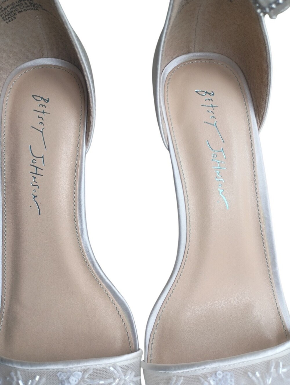 Betsy Johnson Wedding Wedges Size 8M - Picture 6 of 9